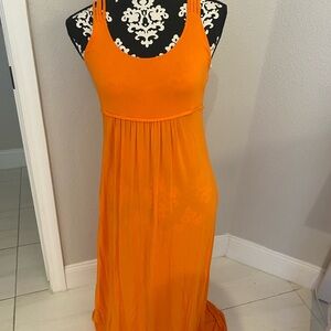 Calvin Klein Bold Orange Maxi Dress